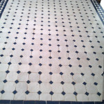 White and blue 2m Moroccan Mosaic Tiled Table