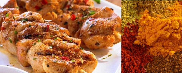 A Tasty Starter or Snack With Chicken Flavoured with Spices and Garlic