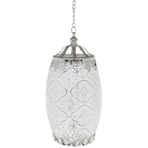 Morocco White Hanging Lantern Tall